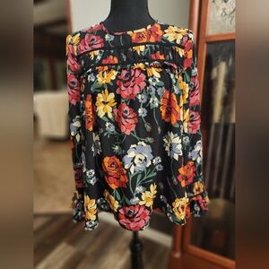Eliane Rose blouse, floral, size small